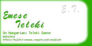 emese teleki business card